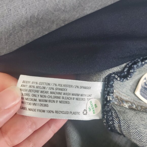 ISABEL MATERNITY Womens Denim Bermuda Shorts SZ 29 Blue Smooths Sculpts Support‎ - Picture 8 of 9